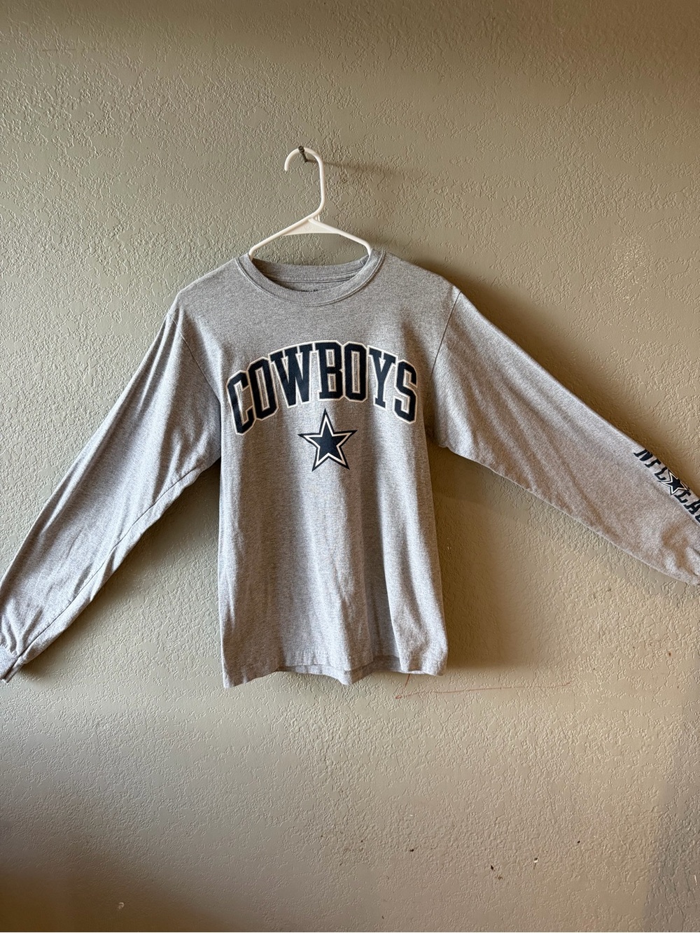 NFL Cowboys Long Sleeve Tee - Gray & Navy
